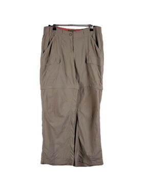 L.L. Bean Khaki Nylon Mid Rise Zip Away Short Pant Combo Straight Leg Cargo Pant
